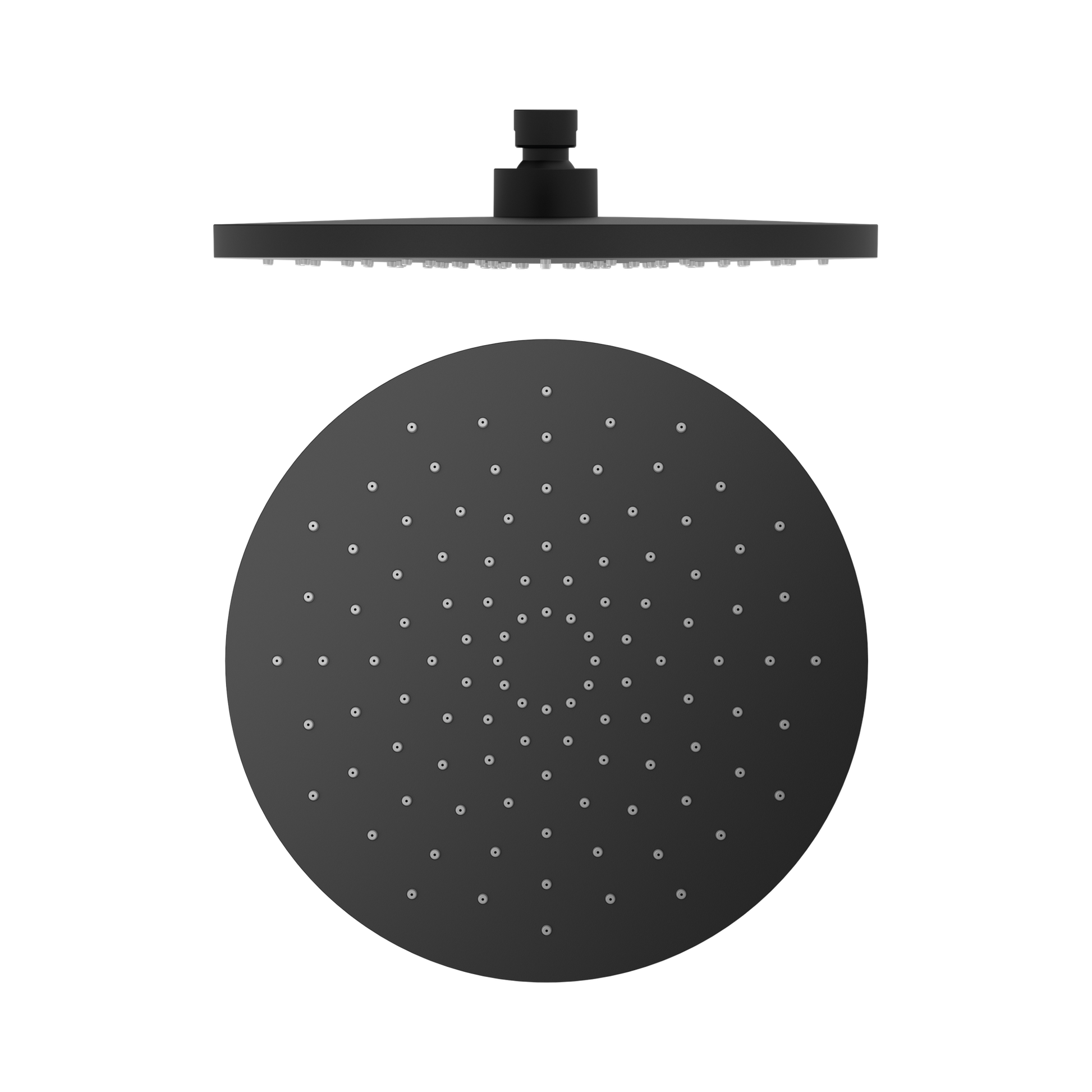 Nero 250mm ABS Round Shower Head, Matte Black