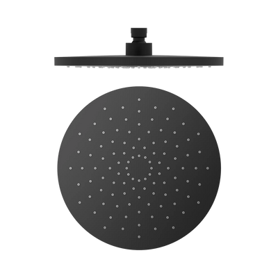 Nero 250mm ABS Round Shower Head, Matte Black