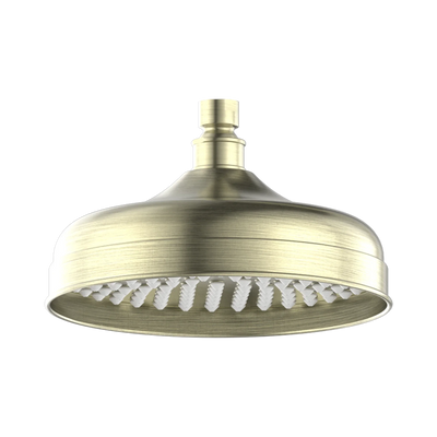 Nero York 200mm Shower Head, Aged Brass