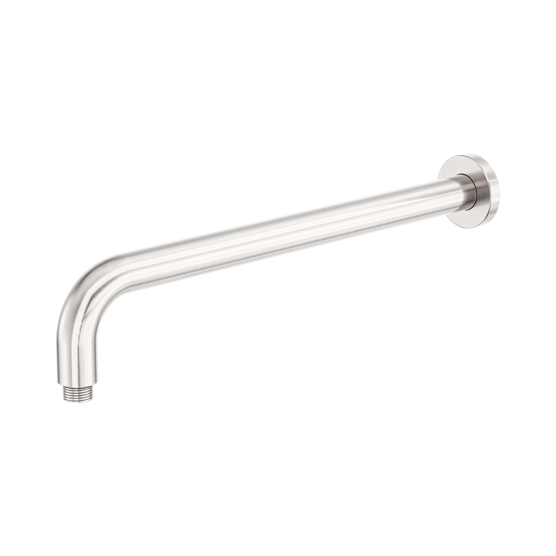 Nero Zen SS316L Round Shower Arm 400mm Length, Brushed Nickel