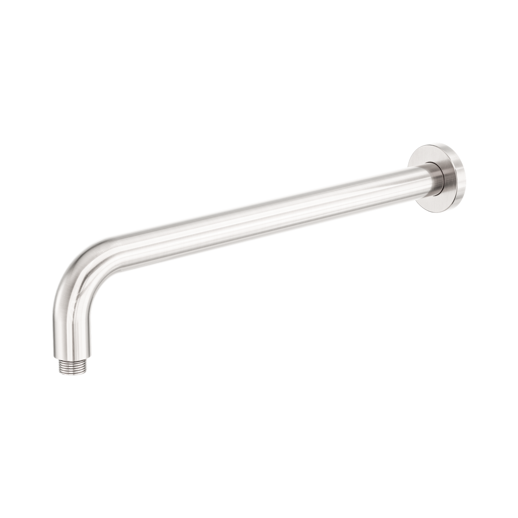 Nero Zen SS316L Round Shower Arm 400mm Length, Brushed Nickel