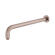 Nero Zen SS316L Round Shower Arm 400mm Length, Brushed Bronze