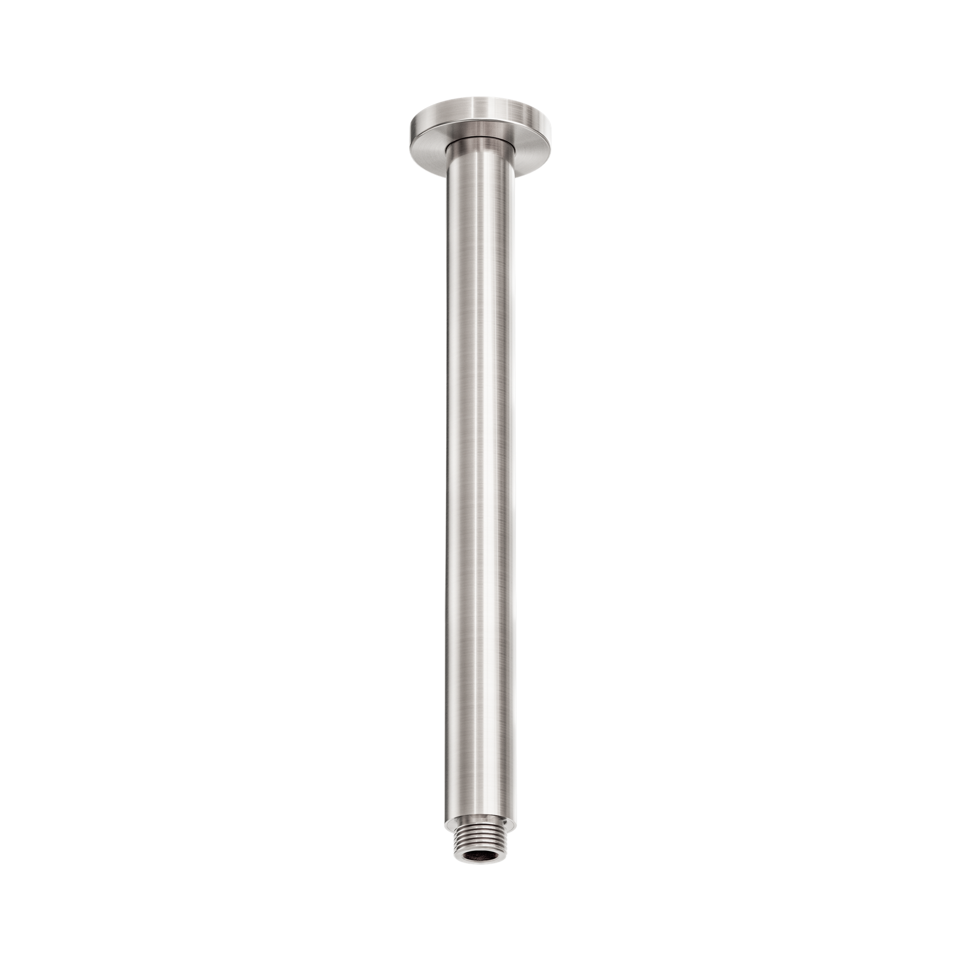 Nero Zen SS316L Round Ceiling Arm 300mm Length, Brushed Nickel