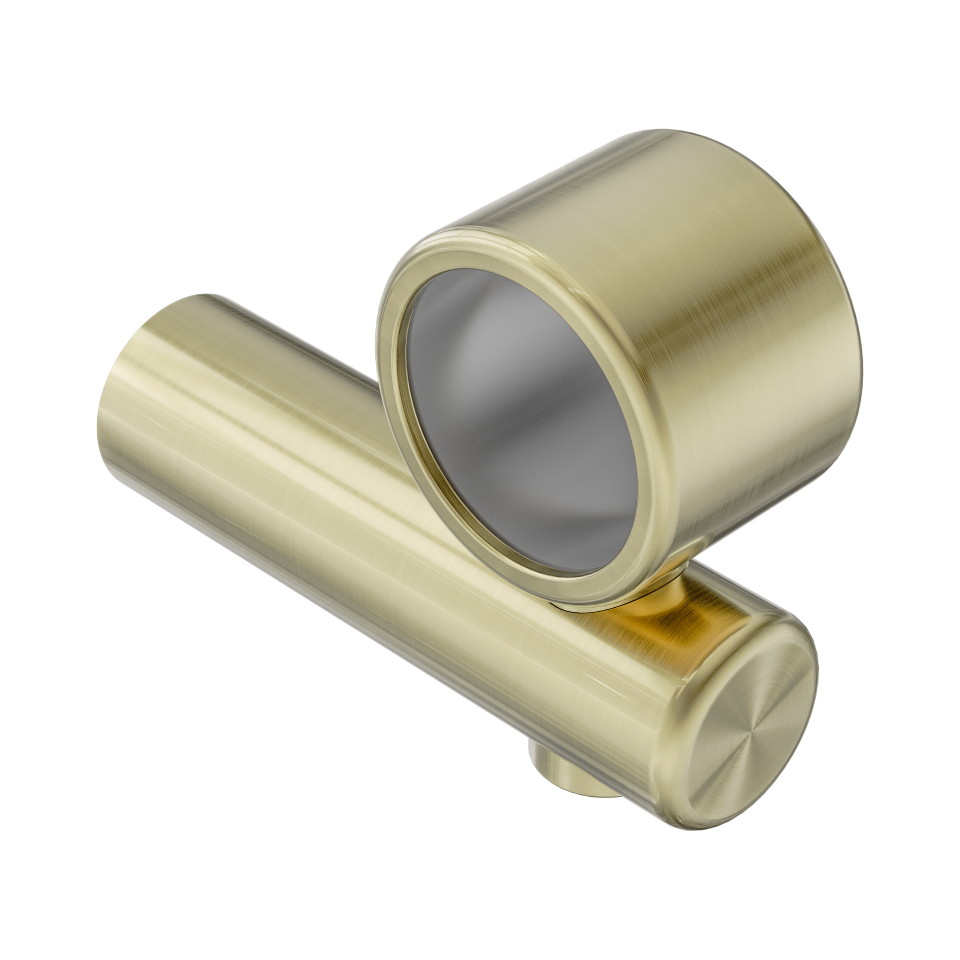 Nero Mecca Care Make Your Own 32mm Hand Rail Undermount Mid Bracket, Brushed Gold