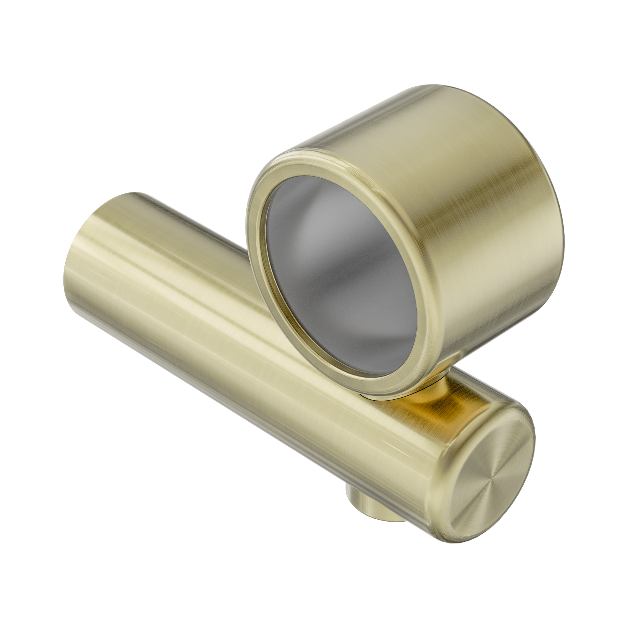 Nero Mecca Care Make Your Own 32mm Hand Rail Undermount Mid Bracket, Brushed Gold
