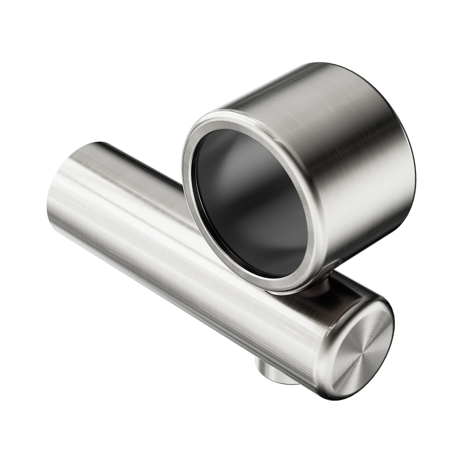 Nero Mecca Care Make Your Own 32mm Hand Rail Undermount Mid Bracket, Brushed Nickel
