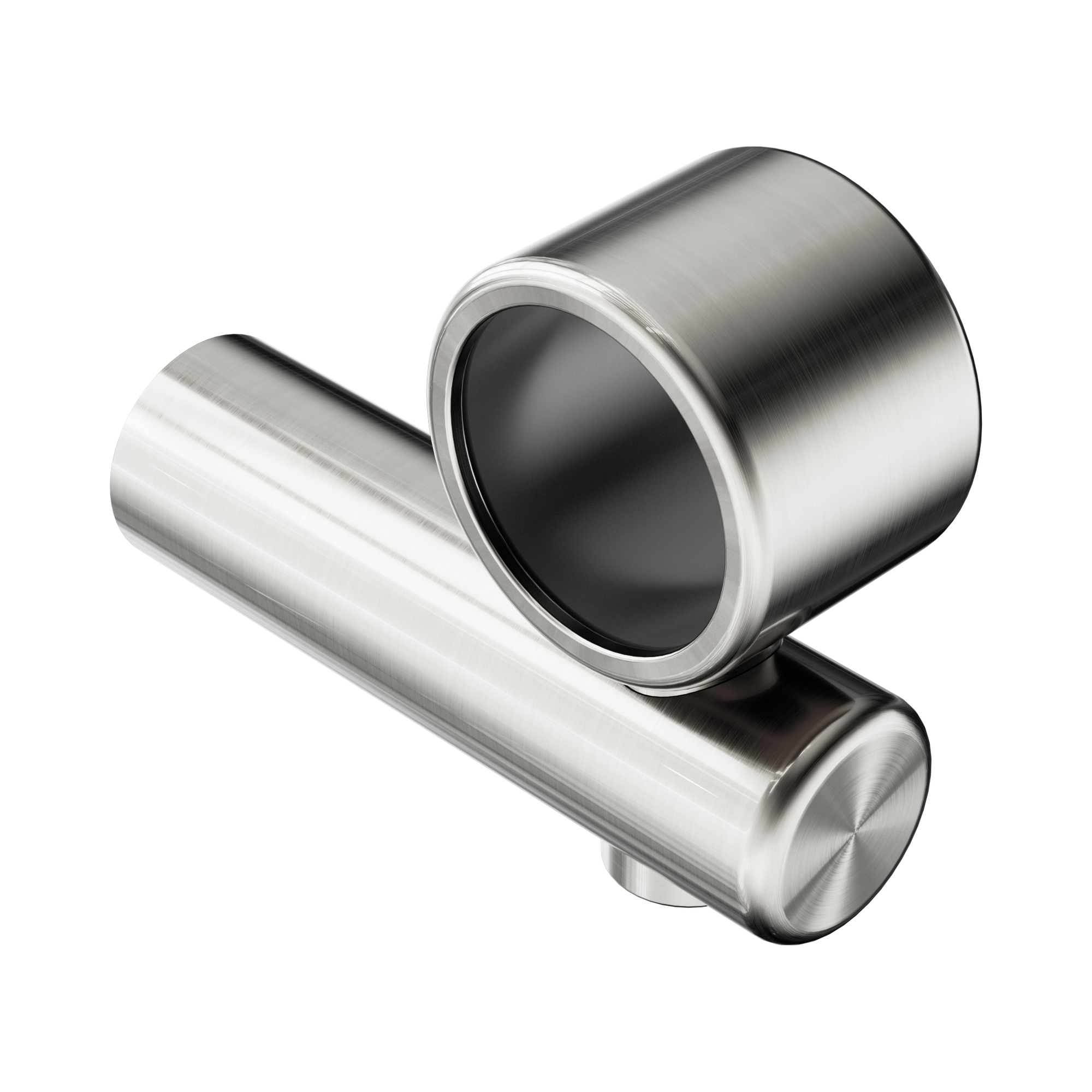 Nero Mecca Care Make Your Own 32mm Hand Rail Undermount Mid Bracket, Brushed Nickel