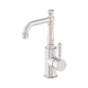 Nero York Basin Mixer With Metal Lever, Brushed Nickel