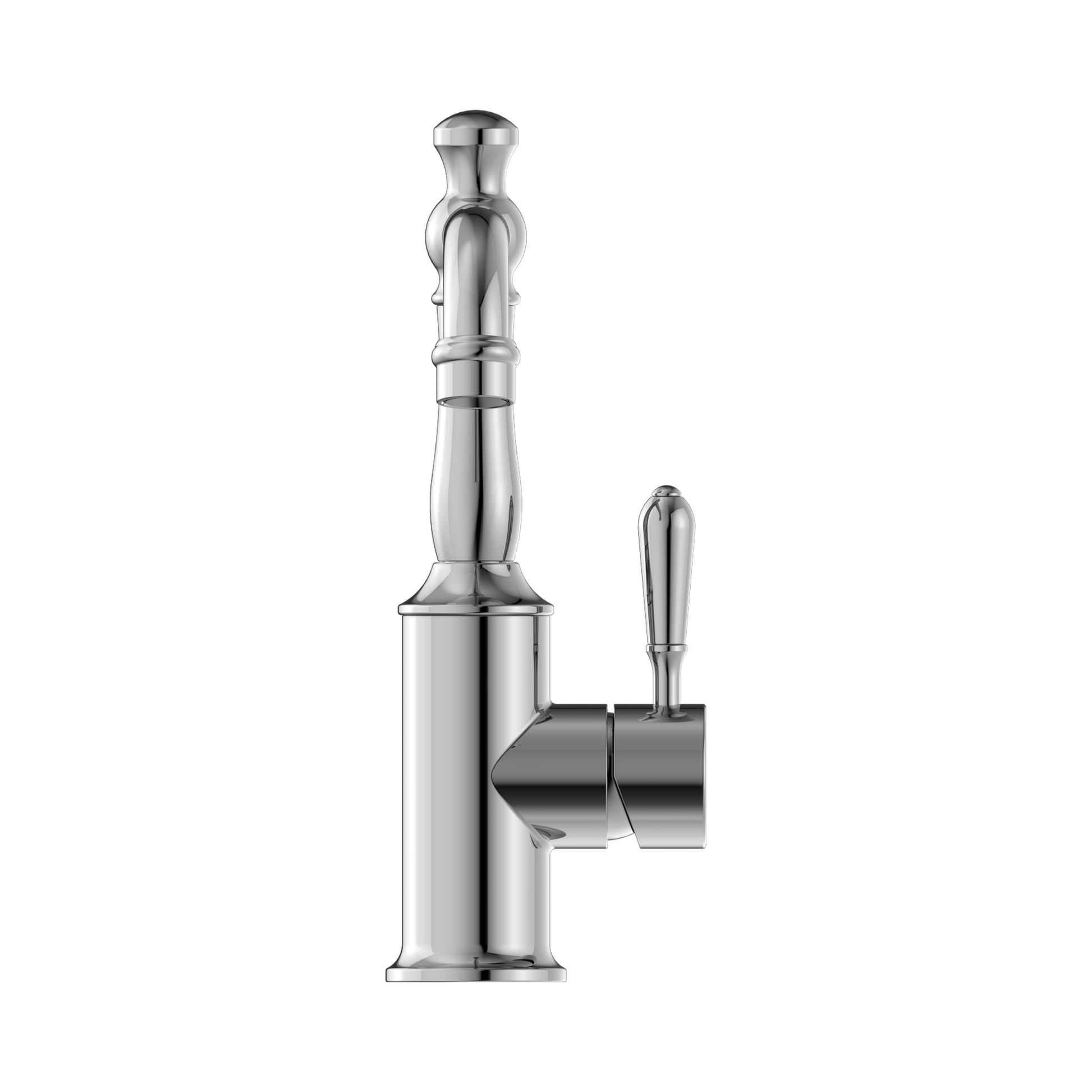 Nero York Basin Mixer With Metal Lever, Chrome