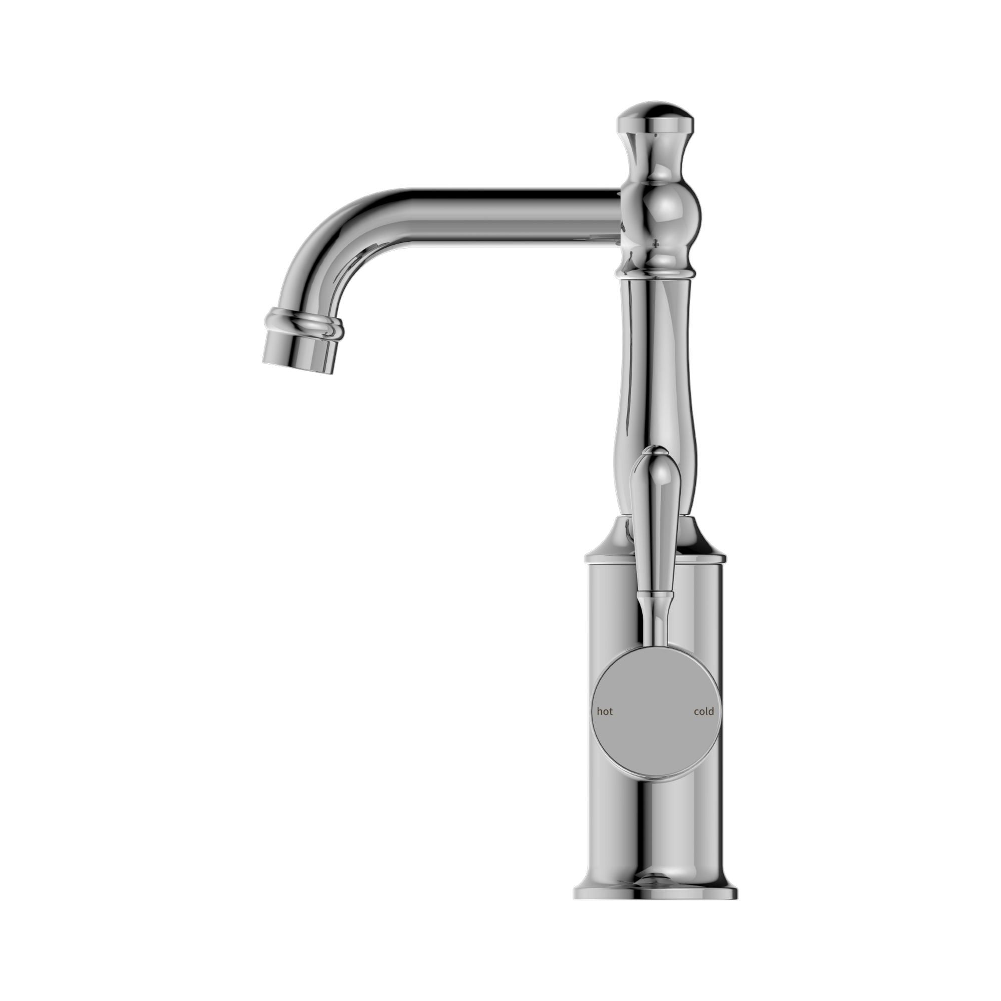 Nero York Basin Mixer With Metal Lever, Chrome