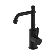 Nero York Basin Mixer With Metal Lever, Matte Black
