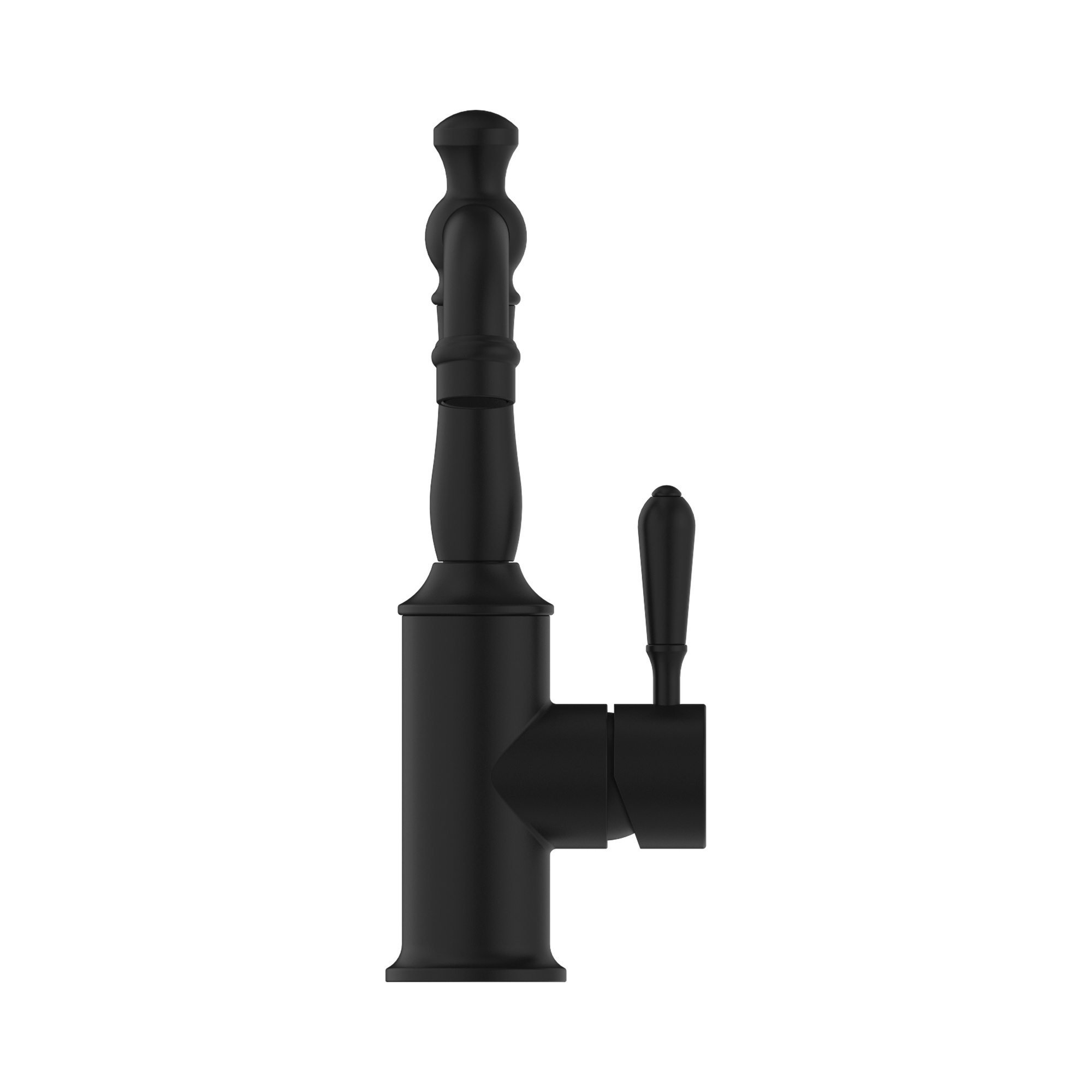 Nero York Basin Mixer With Metal Lever, Matte Black