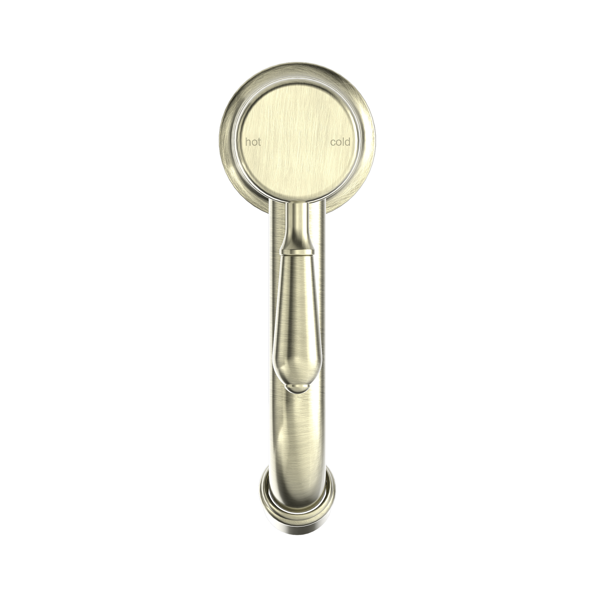Nero York Straight Basin Mixer With Metal Lever Aged Brass