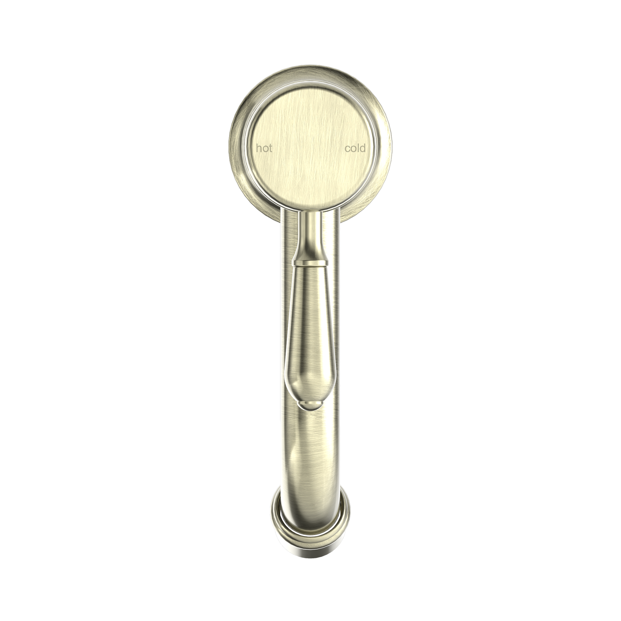 Nero York Straight Basin Mixer With Metal Lever Aged Brass