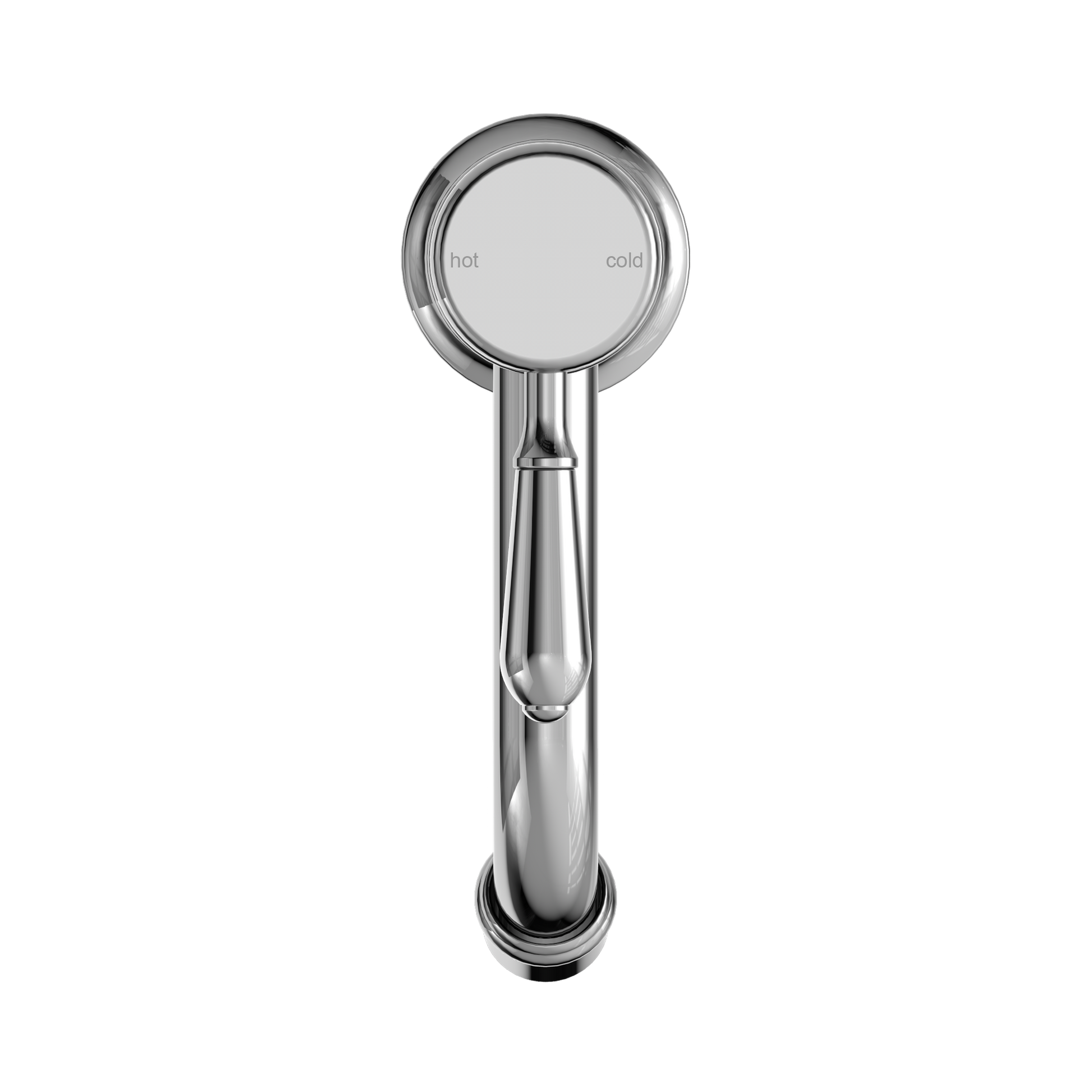 Nero York Straight Basin Mixer With Metal Lever, Chrome