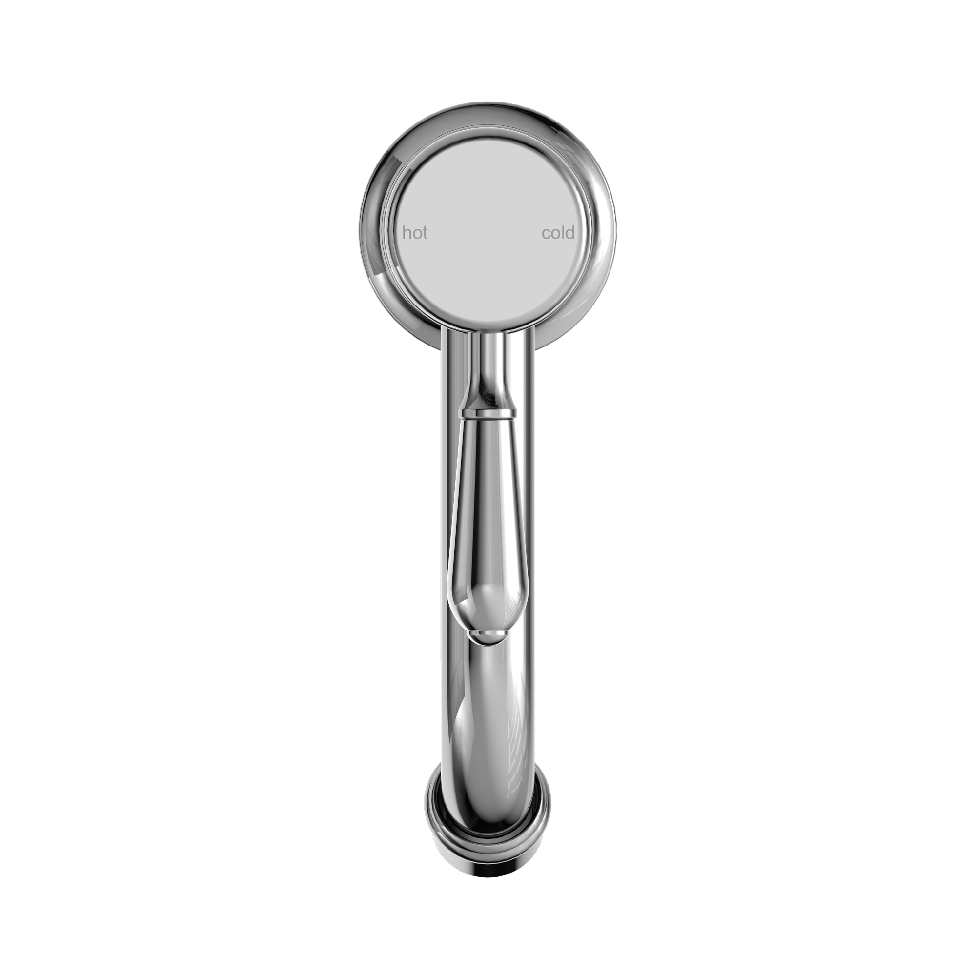 Nero York Straight Basin Mixer With Metal Lever, Chrome