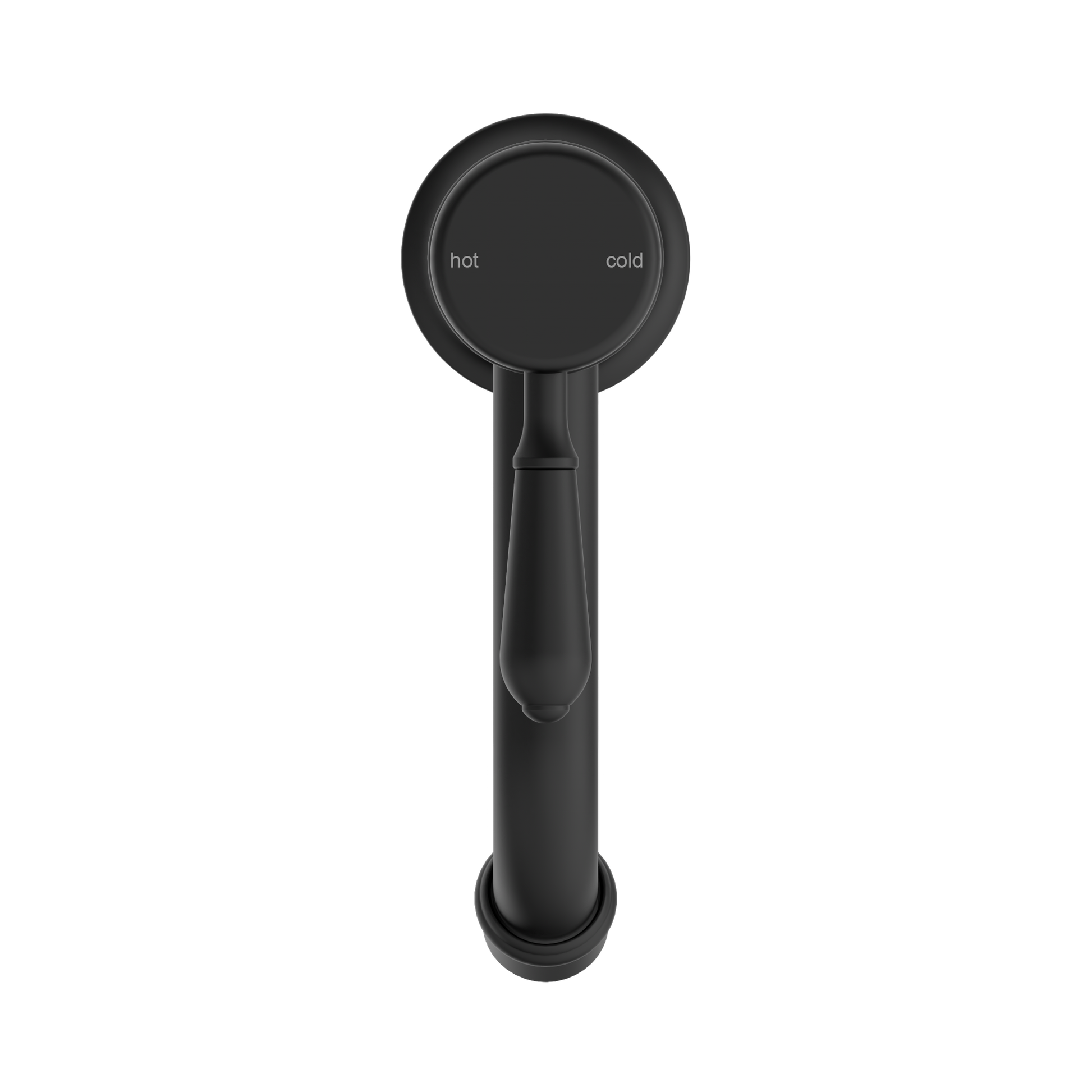 Nero York Straight Basin Mixer With Metal Lever, Matte Black