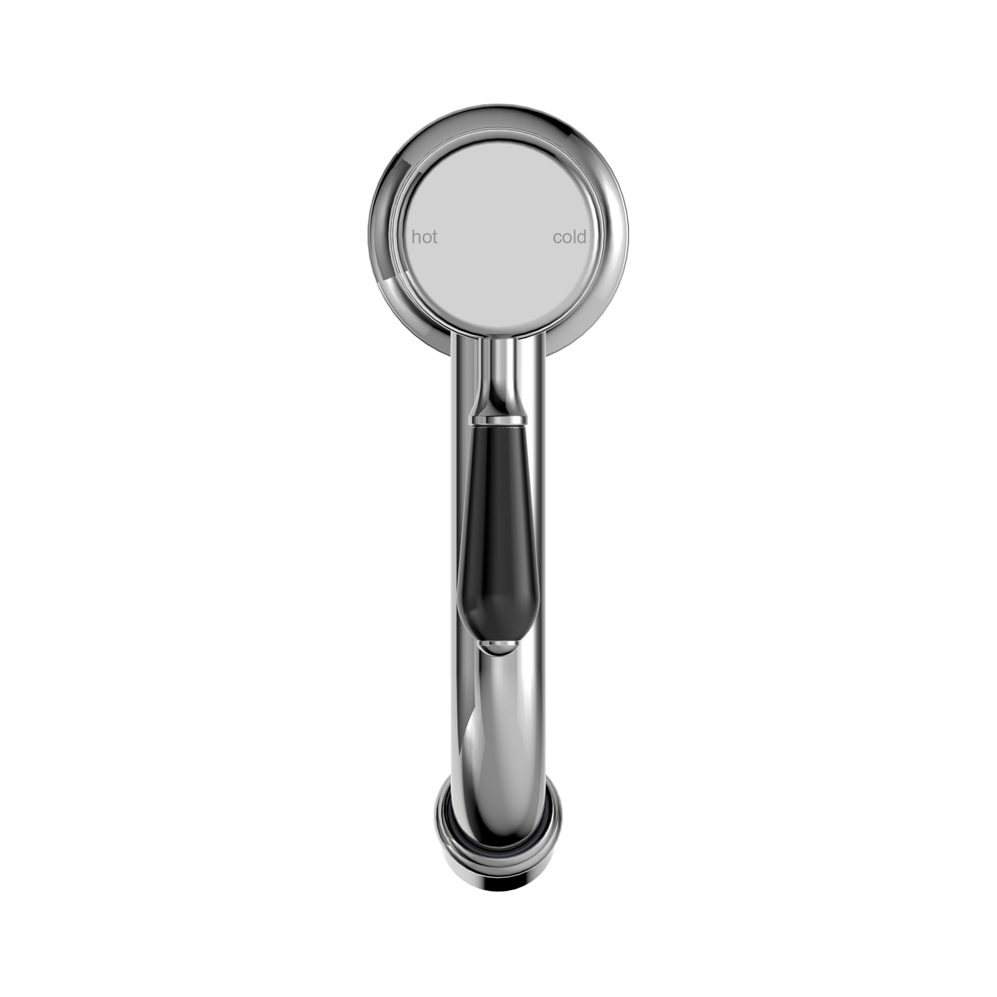 Nero York Straight Basin Mixer With Black Porcelain Lever, Chrome