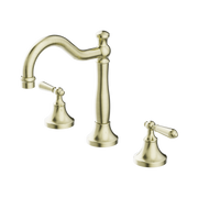 Nero York Basin Set With Metal Lever Aged Brass