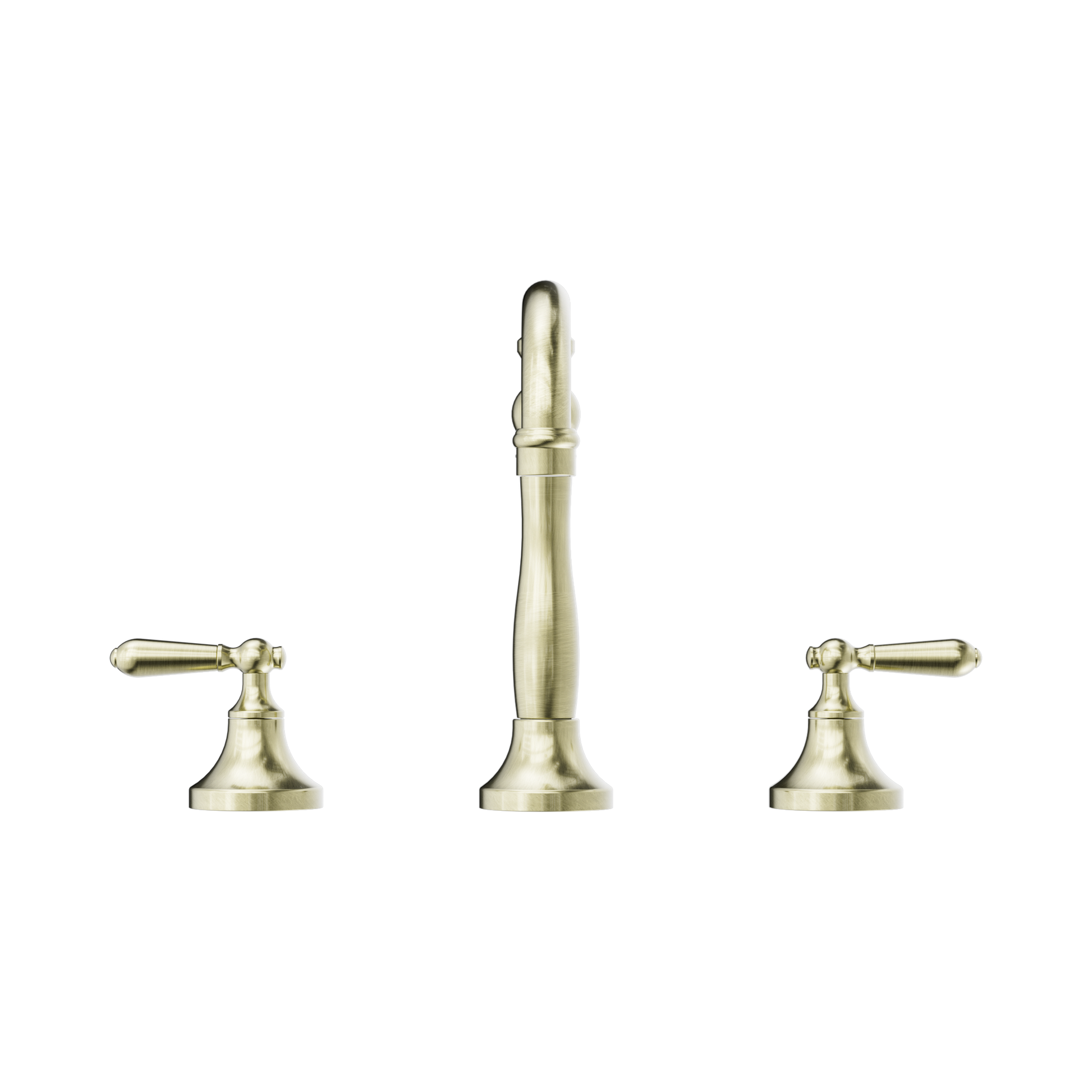 Nero York Basin Set With Metal Lever Aged Brass