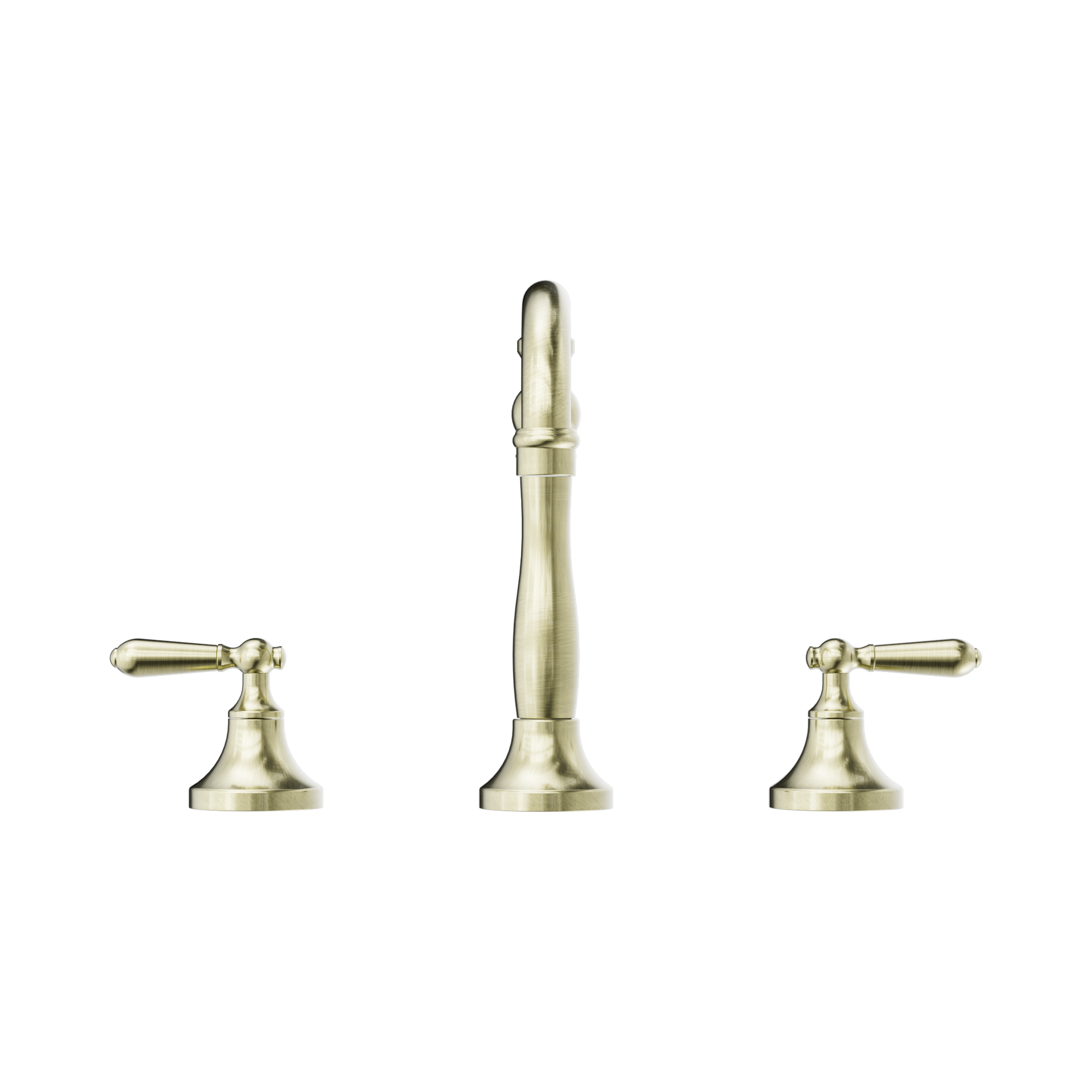 Nero York Basin Set With Metal Lever Aged Brass