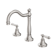 Nero York Basin Set With Metal Lever, Brushed Nickel