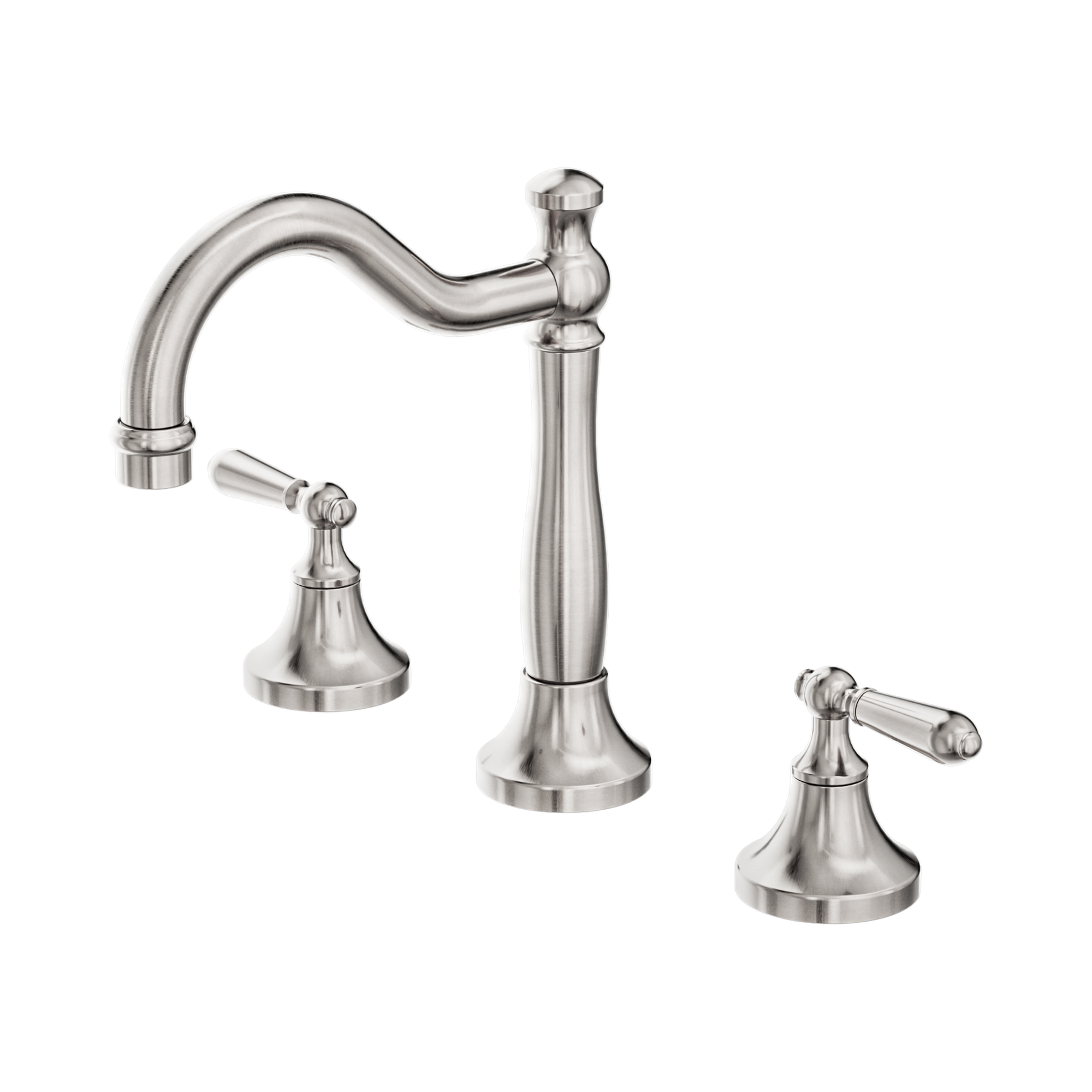 Nero York Basin Set With Metal Lever, Brushed Nickel