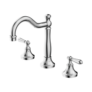 Nero York Basin Set With Metal Lever, Chrome