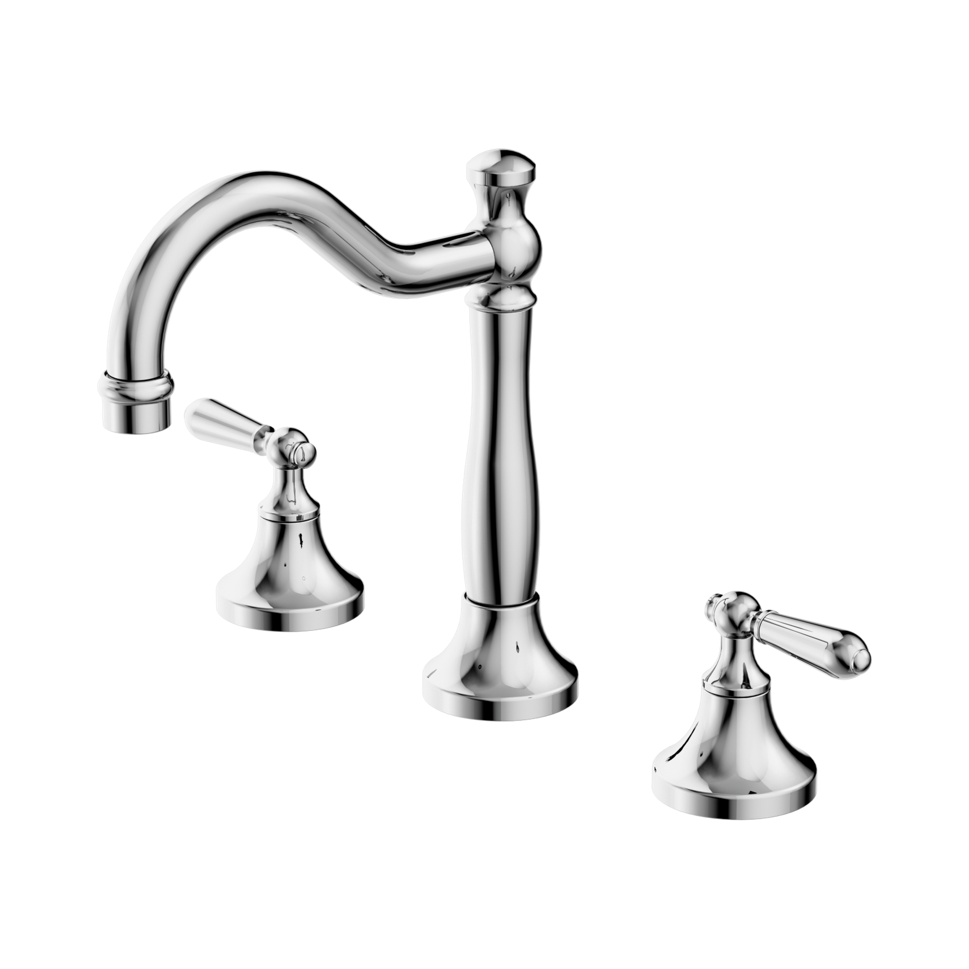 Nero York Basin Set With Metal Lever, Chrome