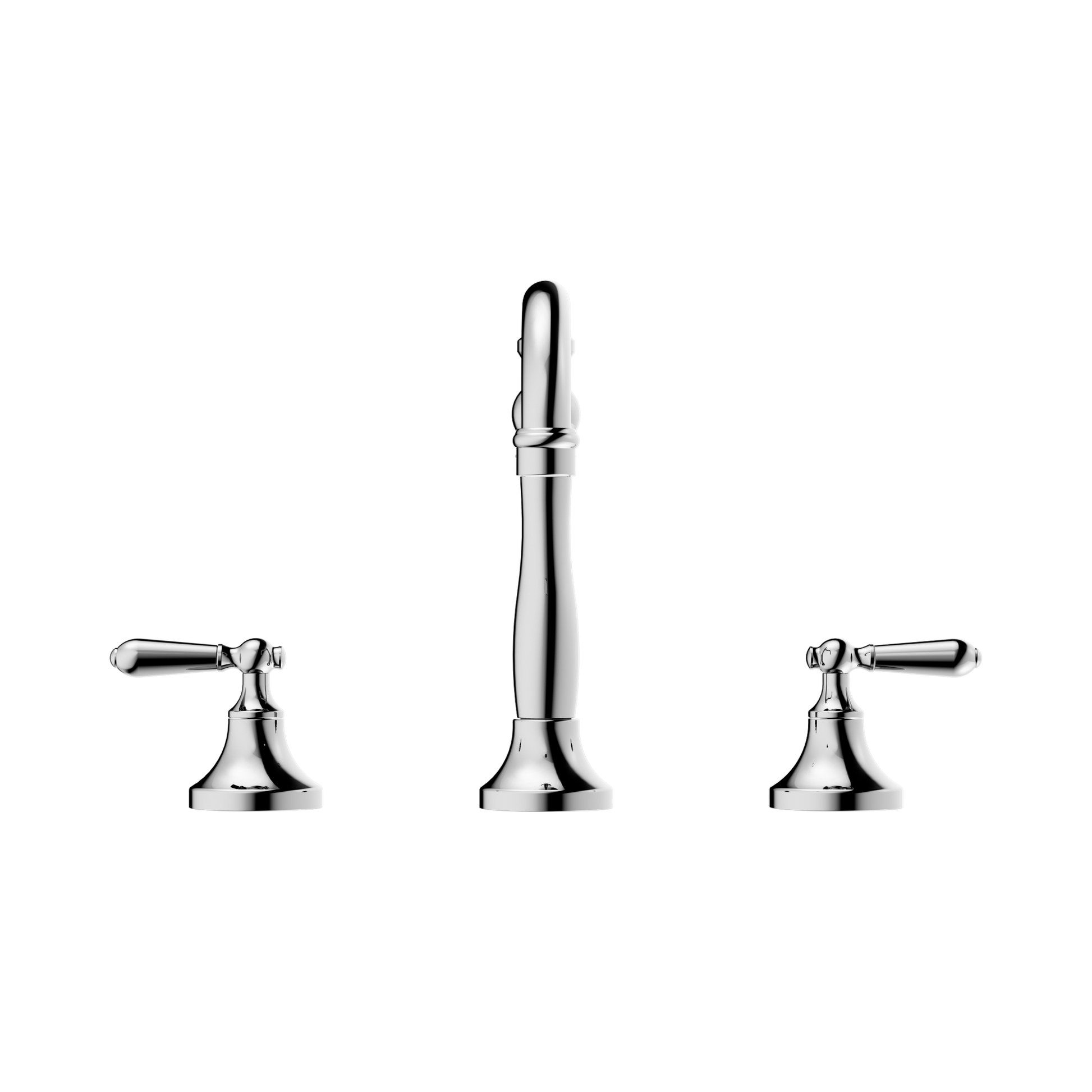 Nero York Basin Set With Metal Lever, Chrome