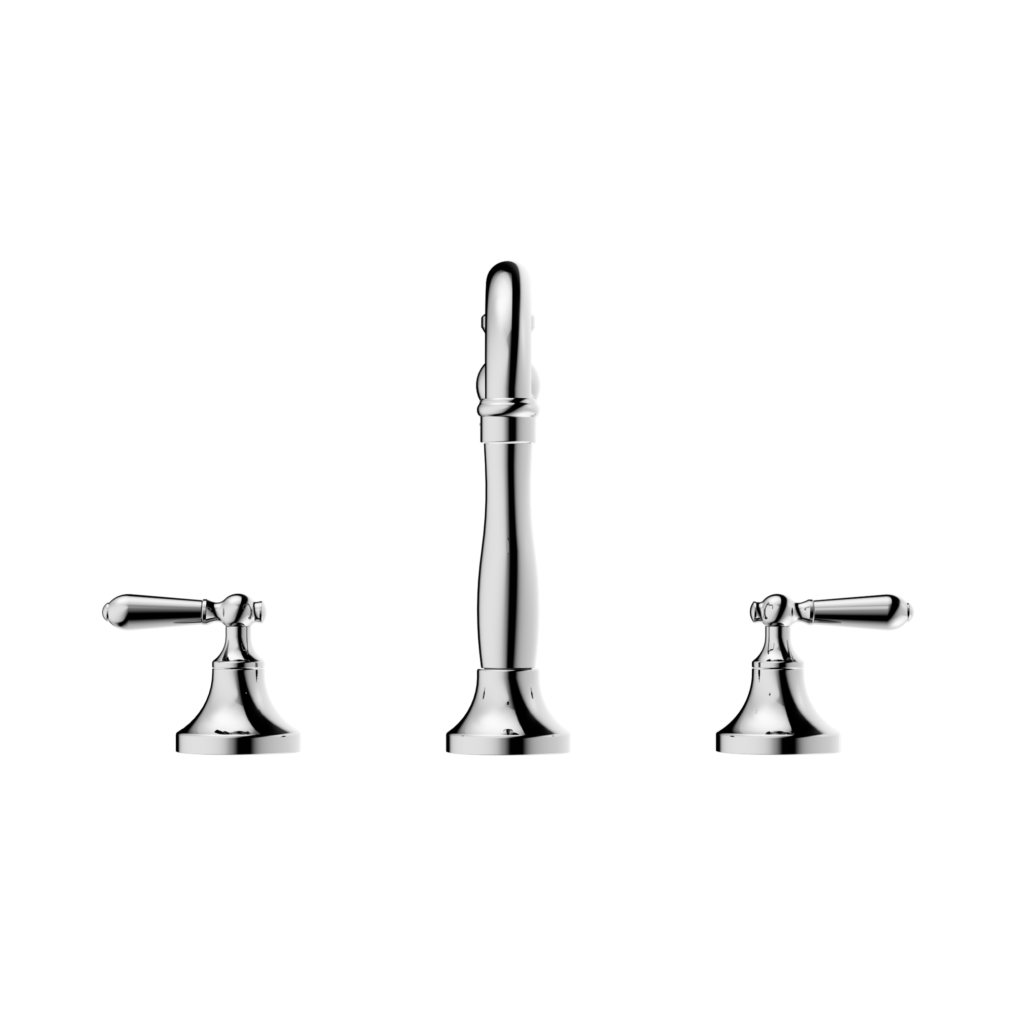 Nero York Basin Set With Metal Lever, Chrome