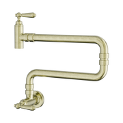 Nero York Wall Mounted Pot Filler Aged Brass