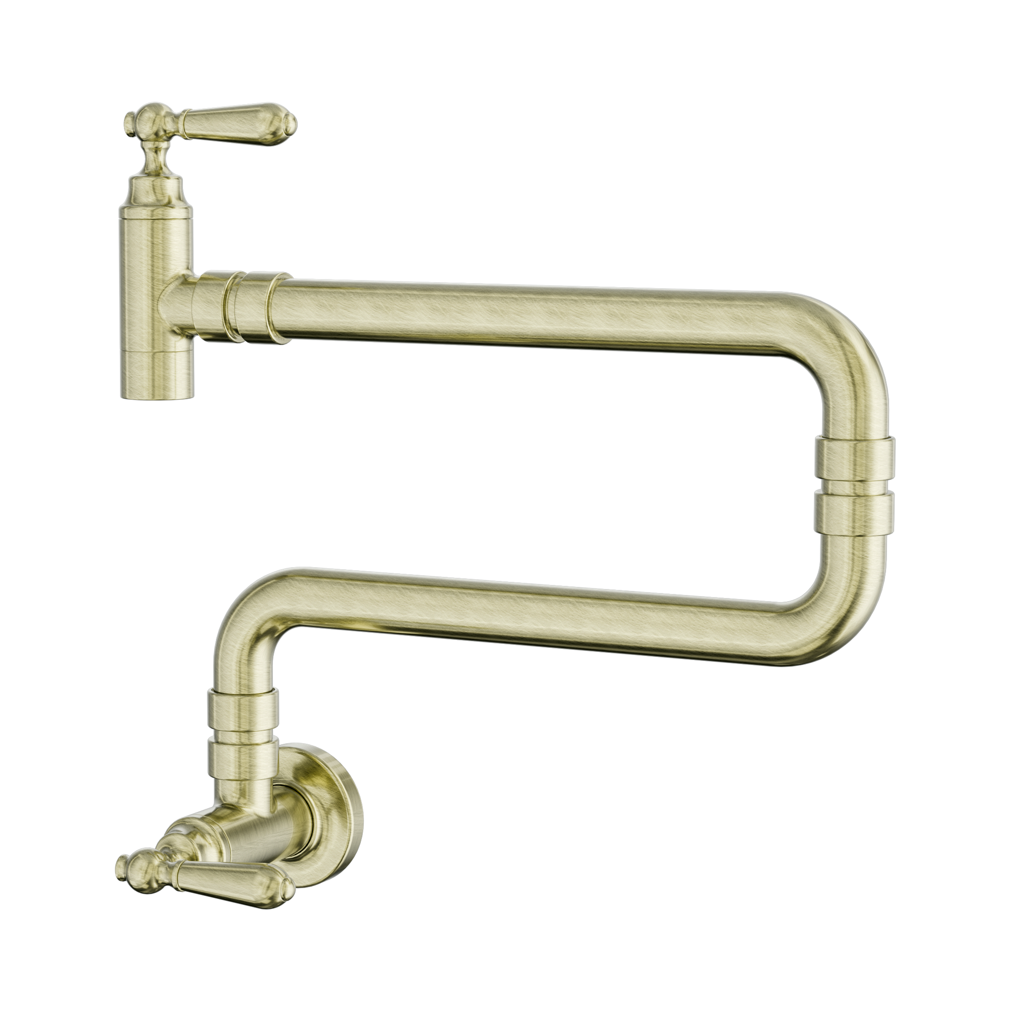 Nero York Wall Mounted Pot Filler Aged Brass