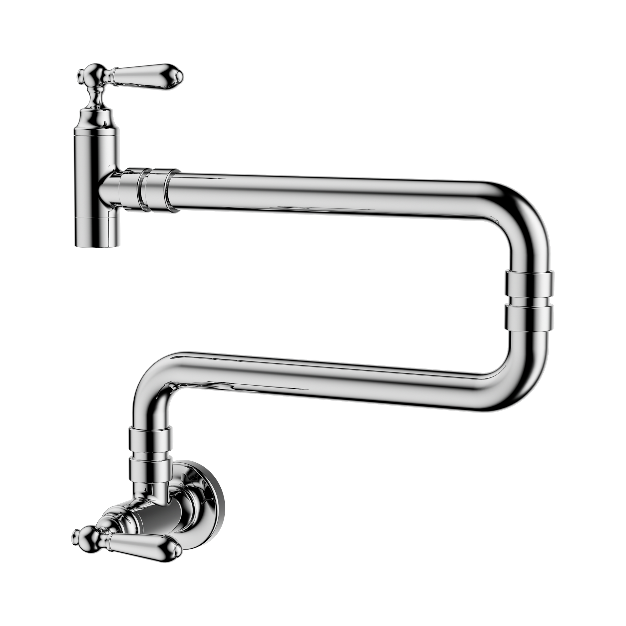 Nero York Wall Mounted Pot Filler, Chrome