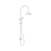 Nero York Twin Shower With Metal Hand Shower, Brushed Nickel