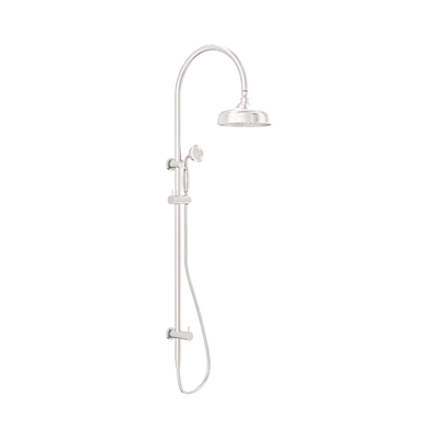 Nero York Twin Shower With Metal Hand Shower, Brushed Nickel