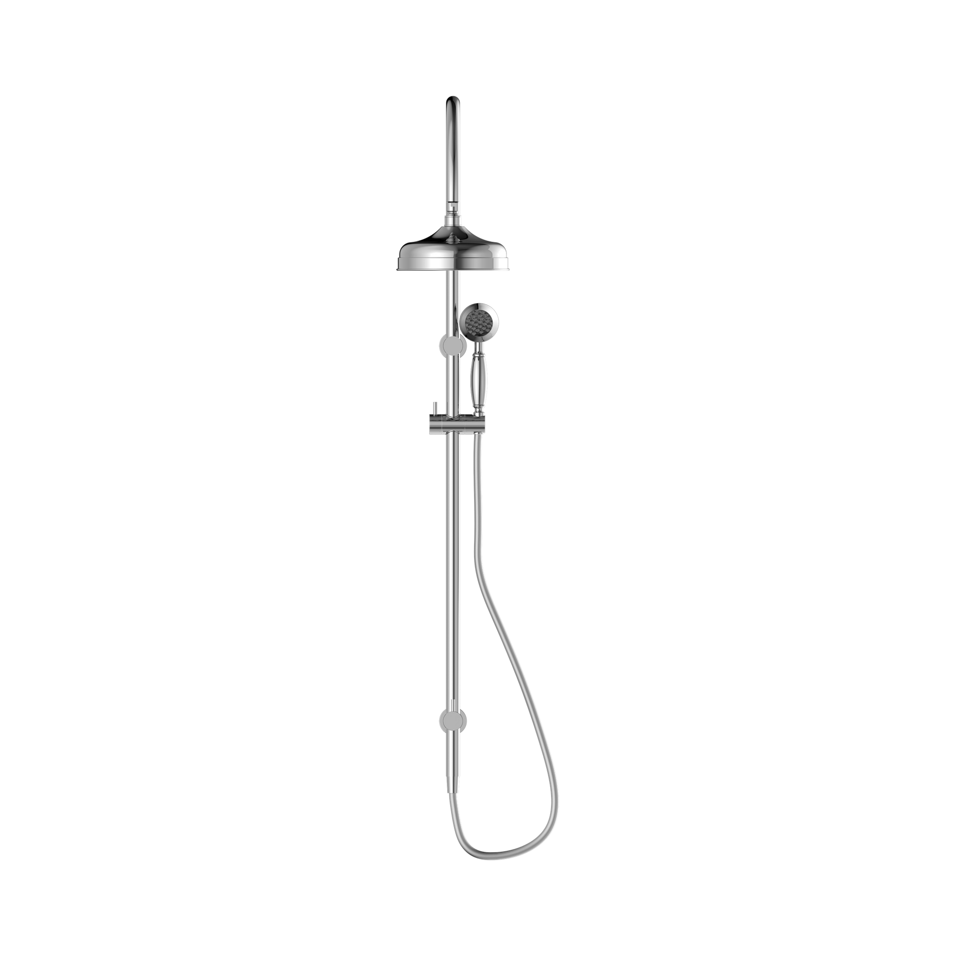 Nero York Twin Shower With Metal Hand Shower, Chrome