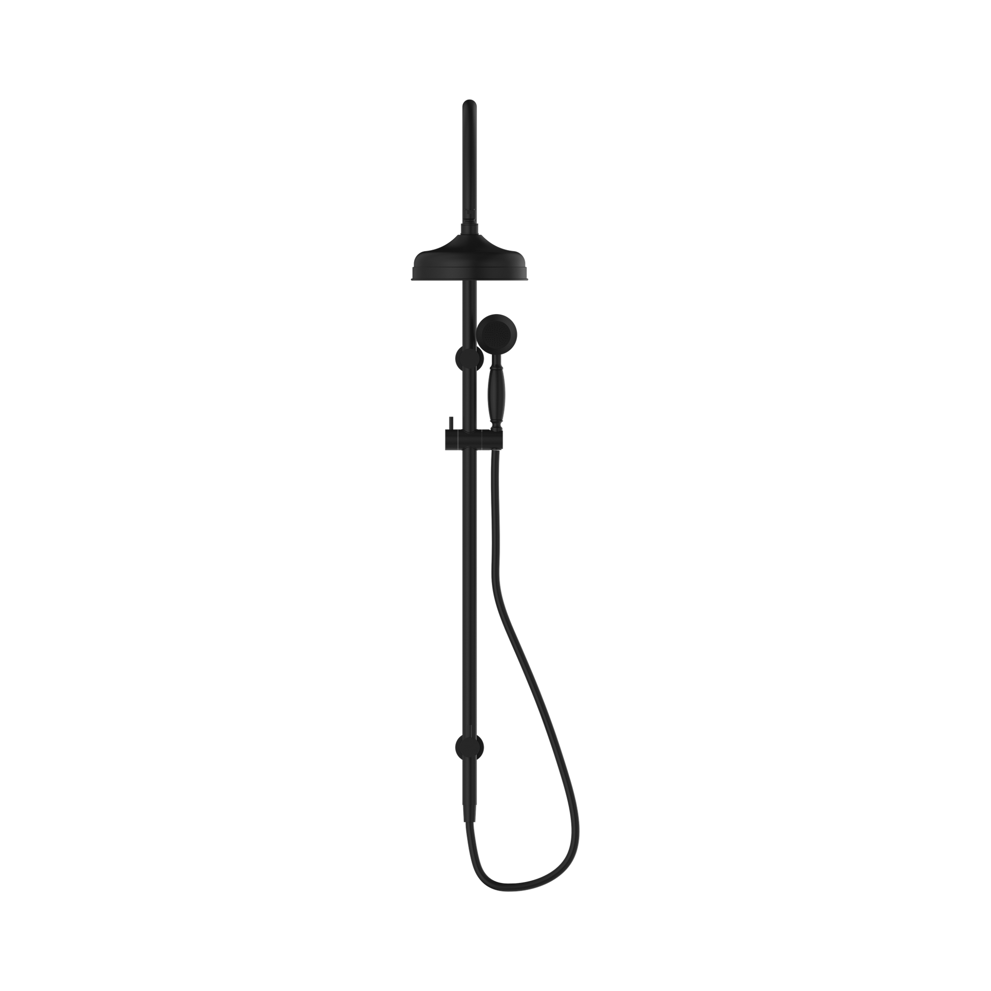 Nero York Twin Shower With Metal Hand Shower, Matte Black