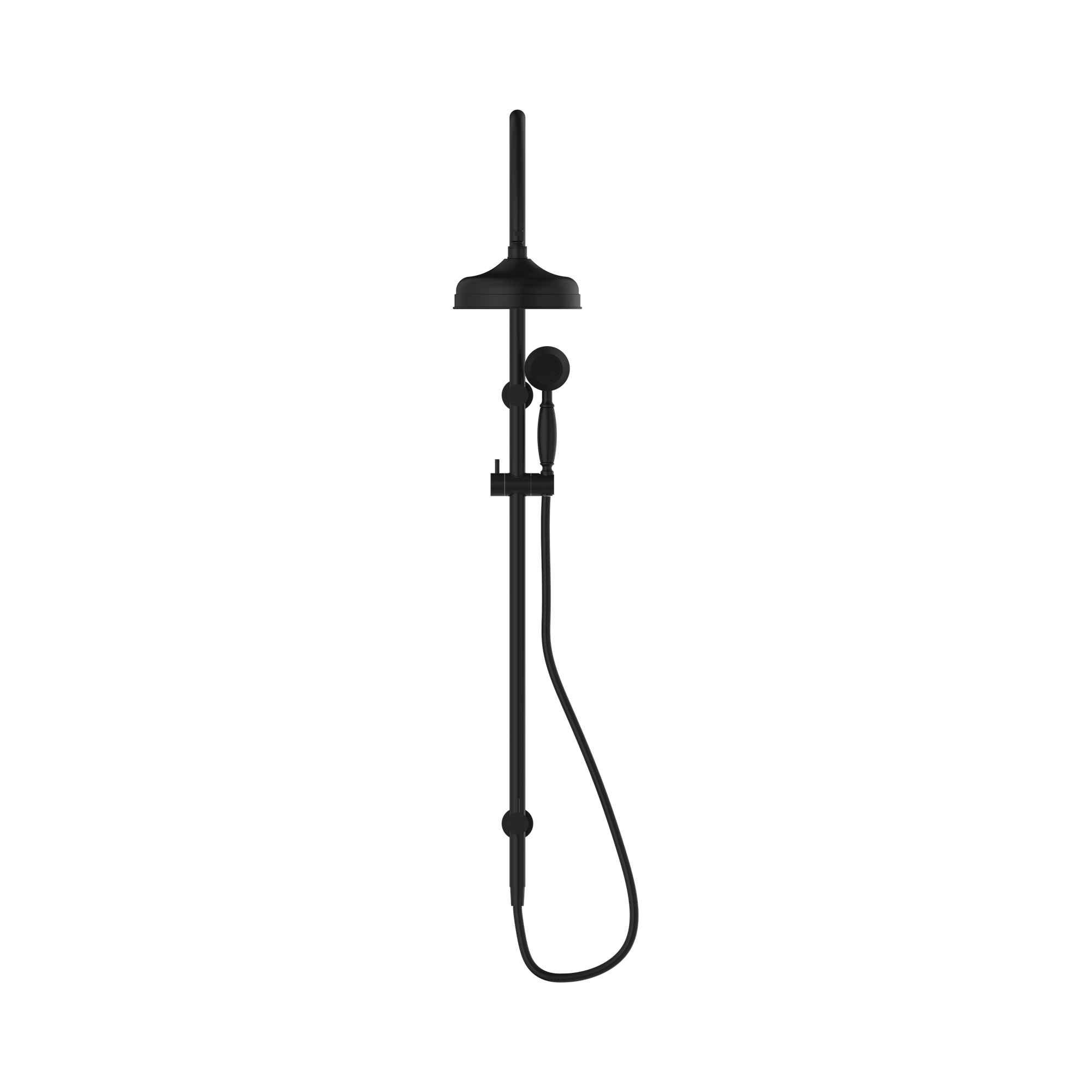 Nero York Twin Shower With Metal Hand Shower, Matte Black