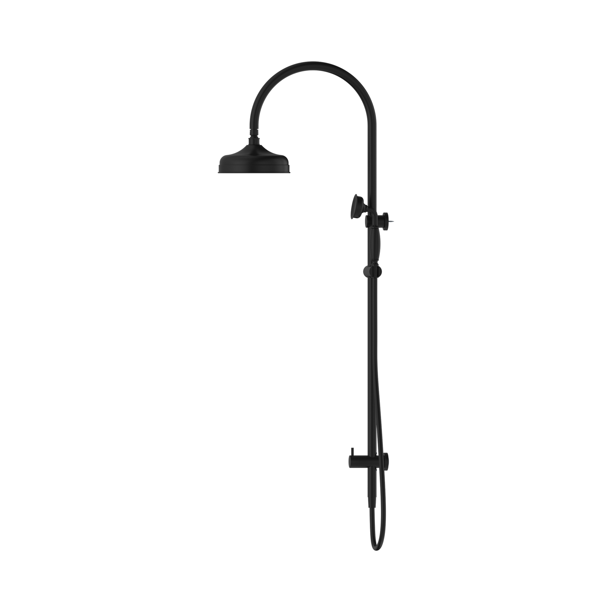Nero York Twin Shower With Metal Hand Shower, Matte Black