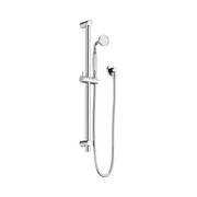 Nero York Shower Rail With White Porcelain Hand Shower, Chrome
