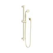 Nero York Shower Rail With Metal Hand Shower Aged Brass