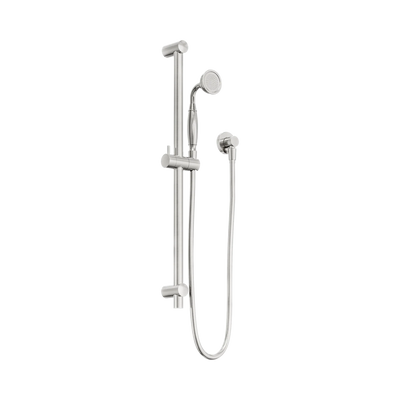 Nero York Shower Rail With Metal Hand Shower, Brushed Nickel