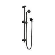 Nero York Shower Rail With Metal Hand Shower, Matte Black