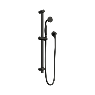 Nero York Shower Rail With Metal Hand Shower, Matte Black