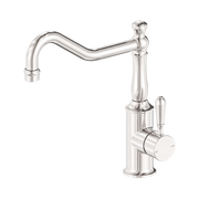 Nero York Kitchen Mixer Hook Spout With Metal Lever, Brushed Nickel