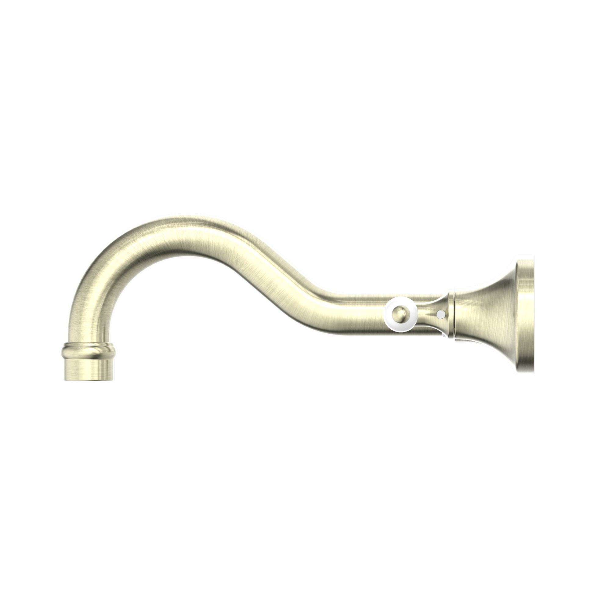 Nero York Wall Basin Set With White Porcelain Lever Aged Brass