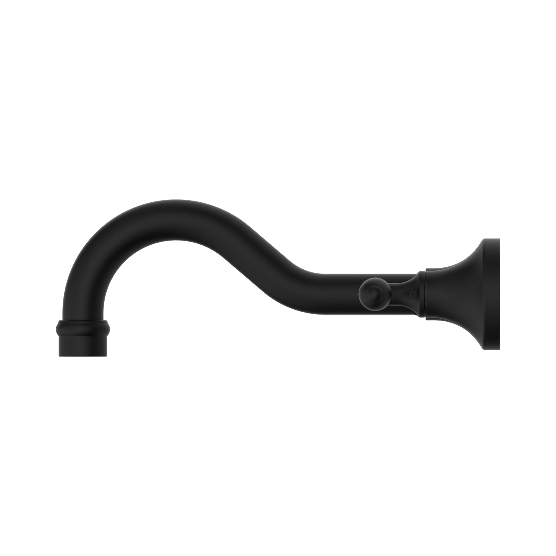 Nero York Wall Basin Set With Metal Lever, Matte Black
