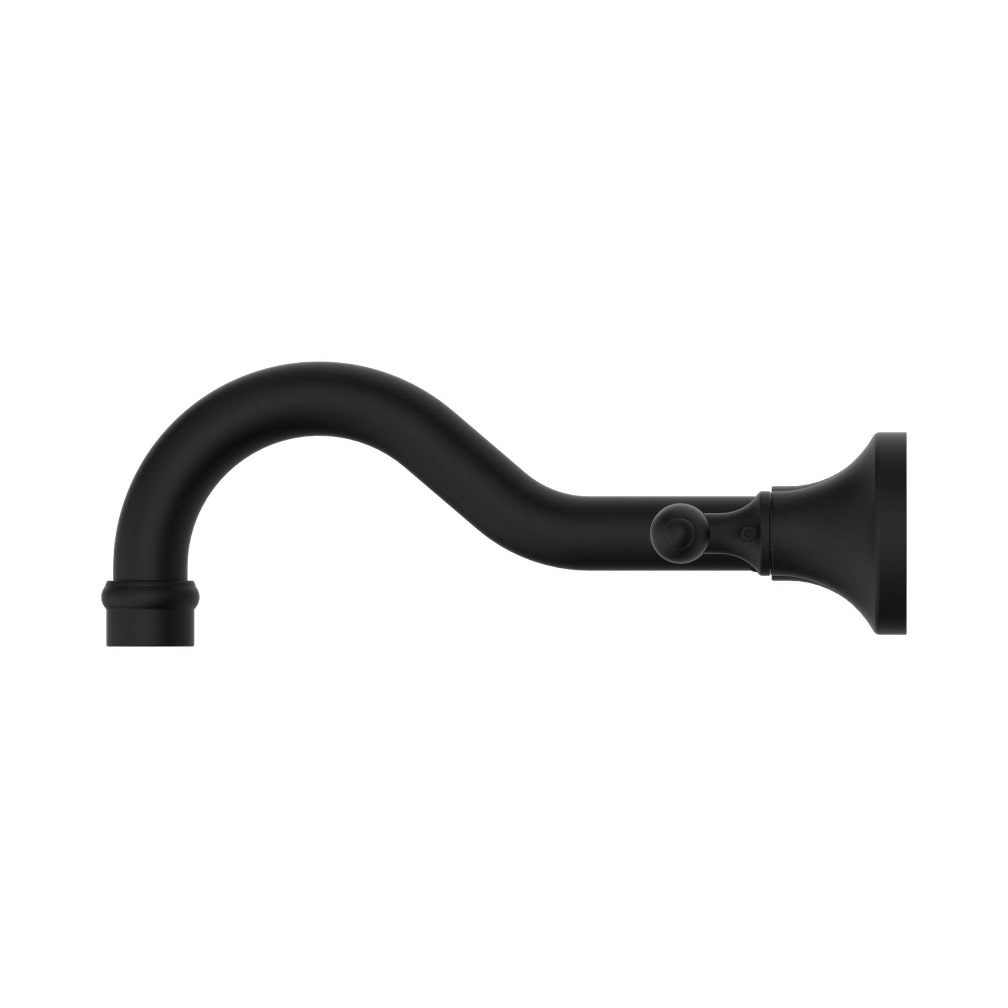 Nero York Wall Basin Set With Metal Lever, Matte Black