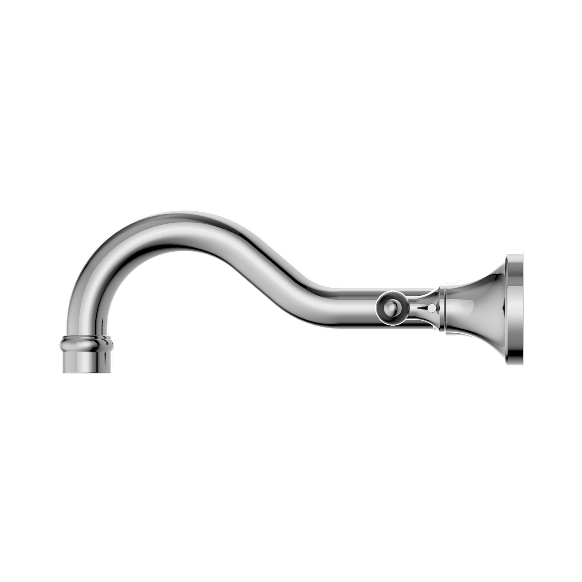 Nero York Wall Basin Set With Black Porcelain Lever, Chrome